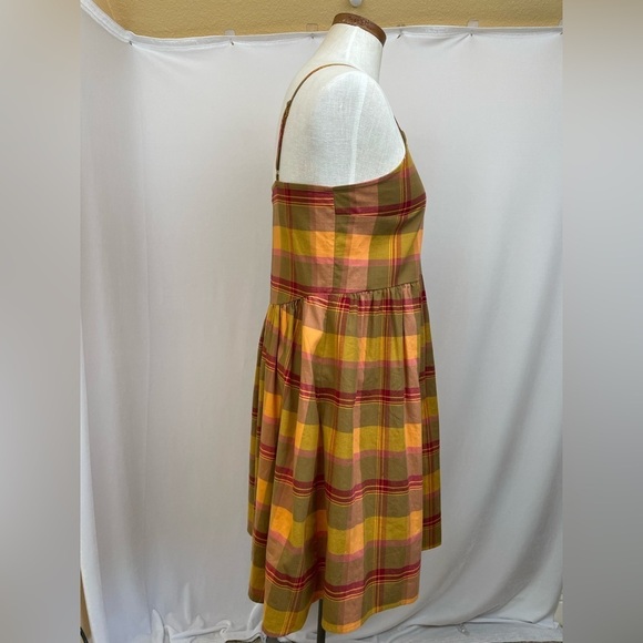 Madewell Womens Sleeveless Plaid Babydoll Cami Dress Size XS - Picture 6 of 8